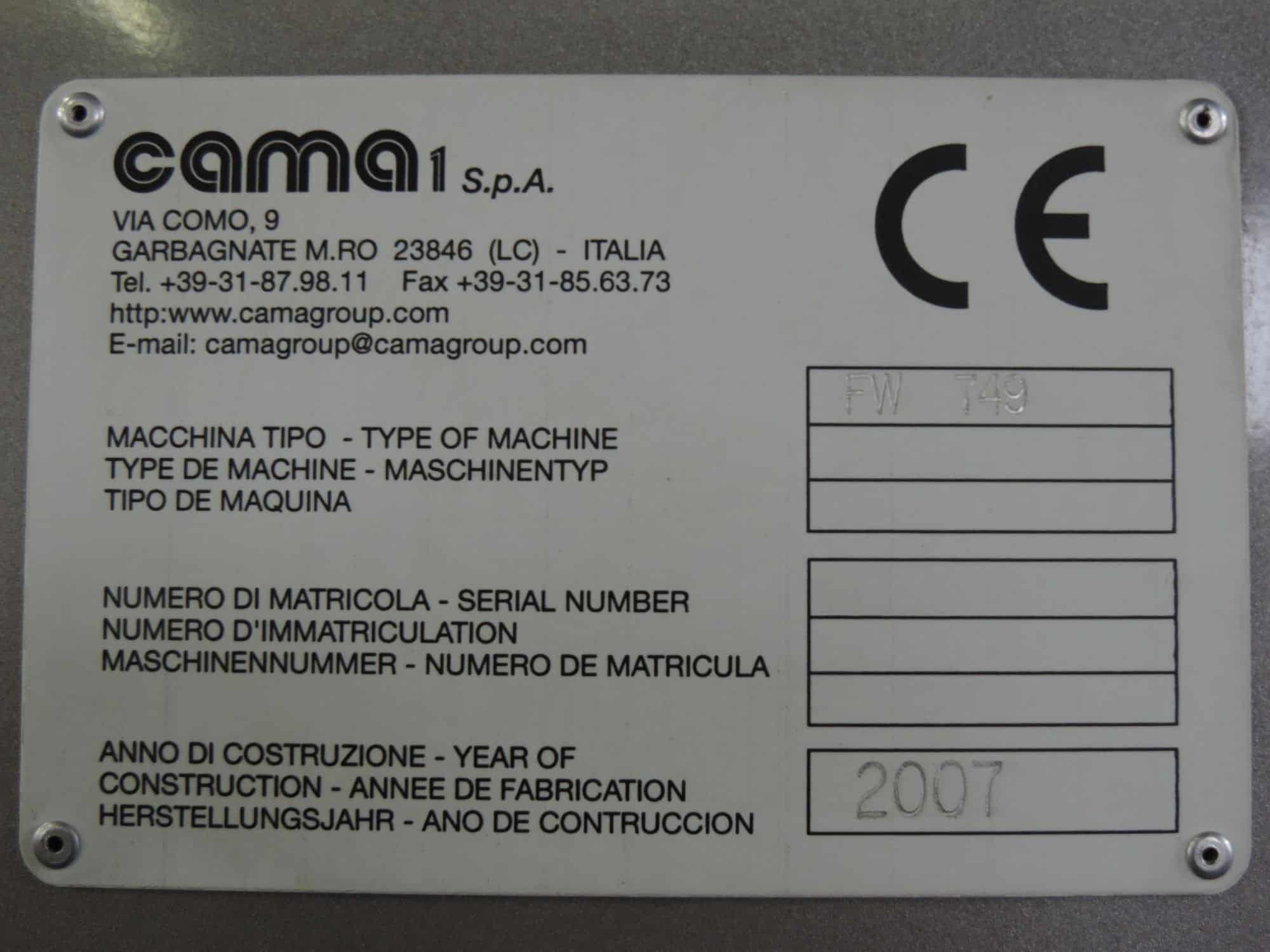 Tabliczka znamionowa of Cama Group FW 749